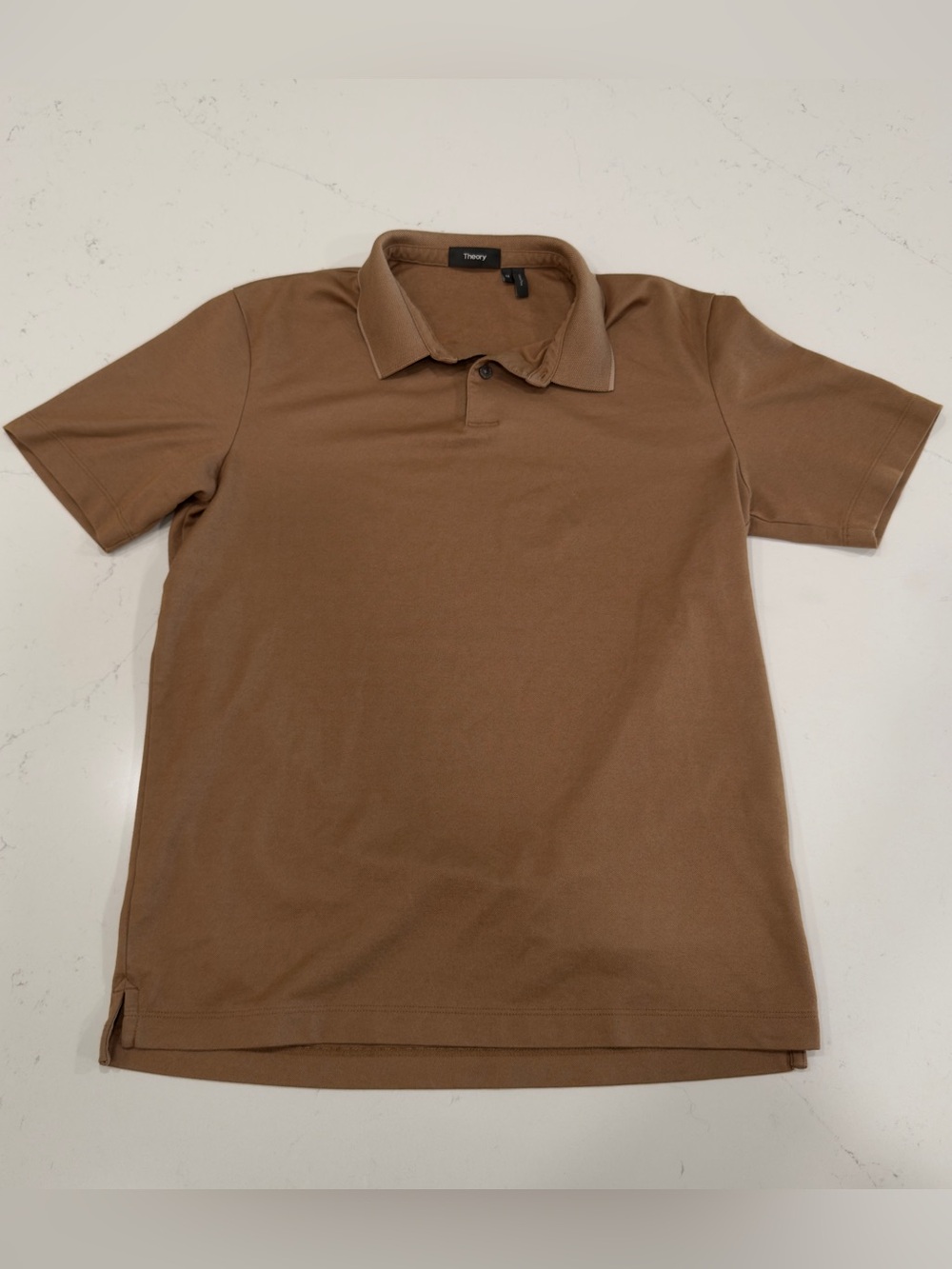 Theory Men's Camel Brown Polo Shirt - Medium